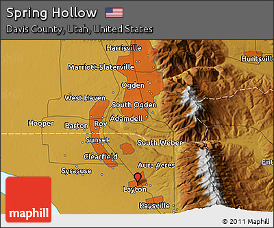 Physical 3D Map of Spring Hollow