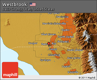 Physical 3D Map of Westbrook