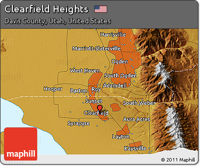 Physical 3D Map of Clearfield Heights