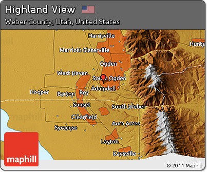 Physical 3D Map of Highland View