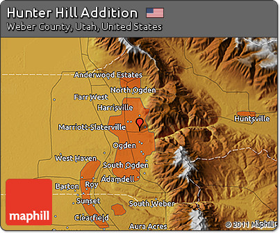 Physical 3D Map of Hunter Hill Addition