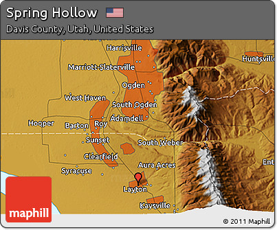 Physical 3D Map of Spring Hollow