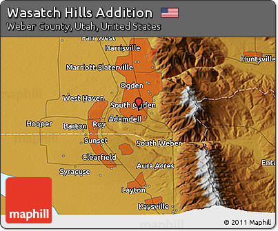 Physical 3D Map of Wasatch Hills Addition