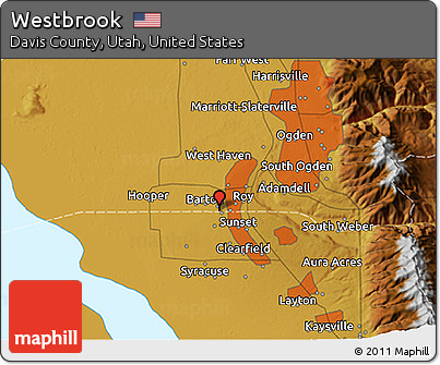Physical 3D Map of Westbrook