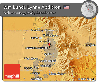 Political 3D Map of Wm Lunds Lynne Addition