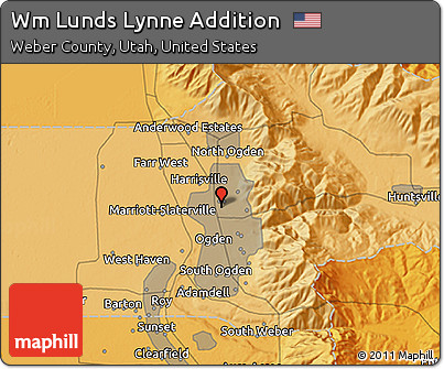 Political 3D Map of Wm Lunds Lynne Addition