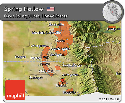 Satellite 3D Map of Spring Hollow