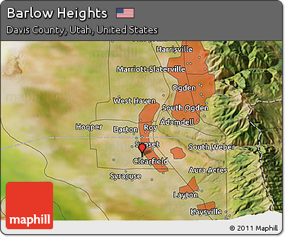 Satellite 3D Map of Barlow Heights