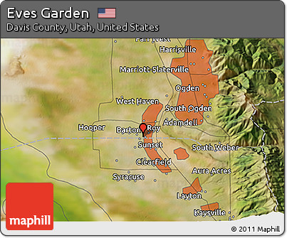 Satellite 3D Map of Eves Garden
