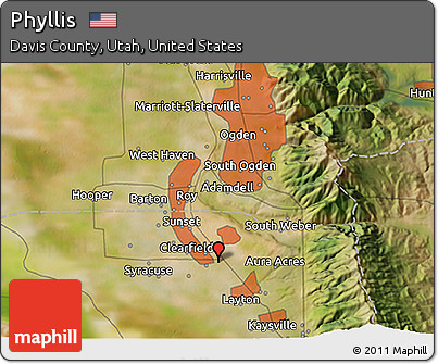 Satellite 3D Map of Phyllis