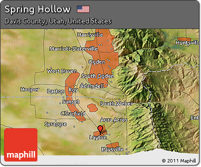 Satellite 3D Map of Spring Hollow
