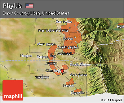 Satellite 3D Map of Phyllis