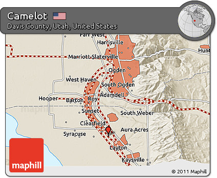 Shaded Relief 3D Map of Camelot