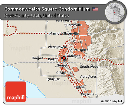 Shaded Relief 3D Map of Commonwealth Square Condominium