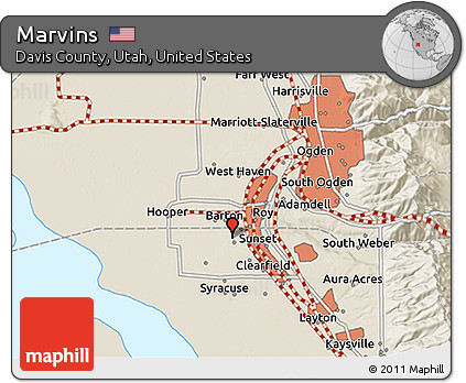 Shaded Relief 3D Map of Marvins
