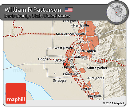 Shaded Relief 3D Map of William R Patterson