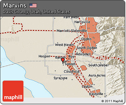 Shaded Relief 3D Map of Marvins