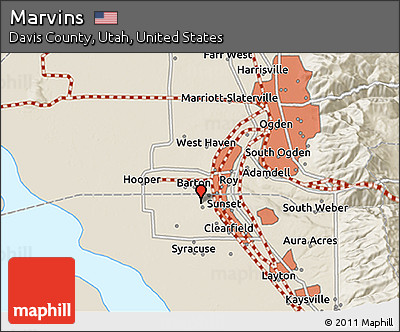 Shaded Relief 3D Map of Marvins
