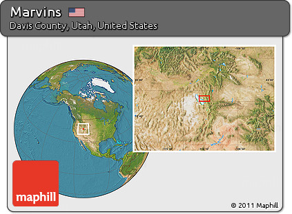 Satellite Location Map of Marvins