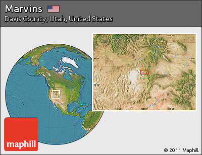 Satellite Location Map of Marvins