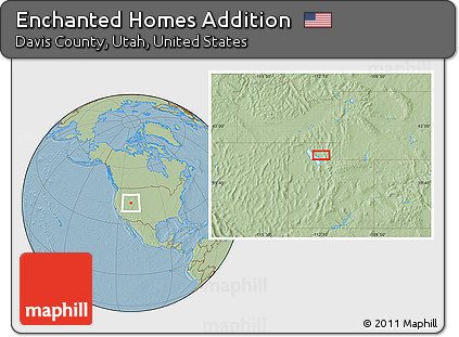 Savanna Style Location Map of Enchanted Homes Addition, hill shading