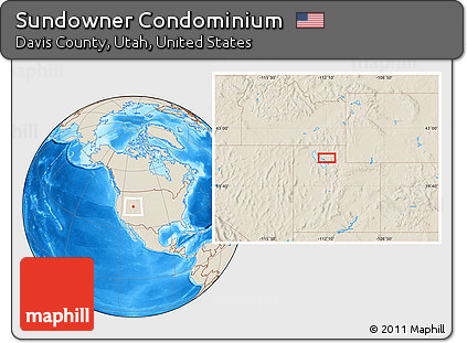 Shaded Relief Location Map of Sundowner Condominium