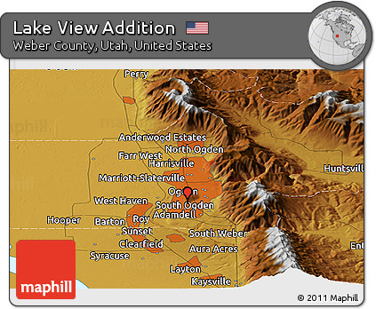 Physical Panoramic Map of Lake View Addition