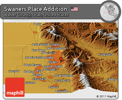 Physical Panoramic Map of Swaners Place Addition
