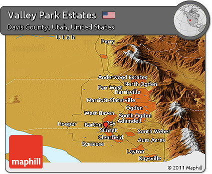 Physical Panoramic Map of Valley Park Estates