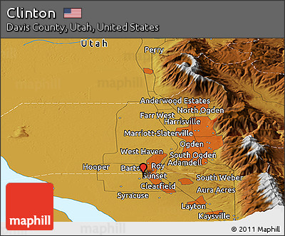 Physical Panoramic Map of Clinton