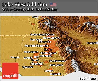 Physical Panoramic Map of Lake View Addition
