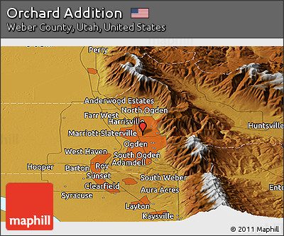 Physical Panoramic Map of Orchard Addition
