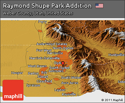 Physical Panoramic Map of Raymond Shupe Park Addition
