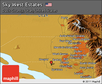 Physical Panoramic Map of Sky West Estates