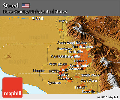 Physical Panoramic Map of Steed