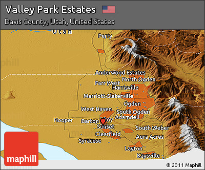 Physical Panoramic Map of Valley Park Estates
