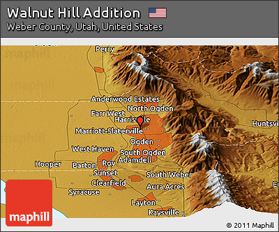 Physical Panoramic Map of Walnut Hill Addition
