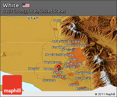 Physical Panoramic Map of White