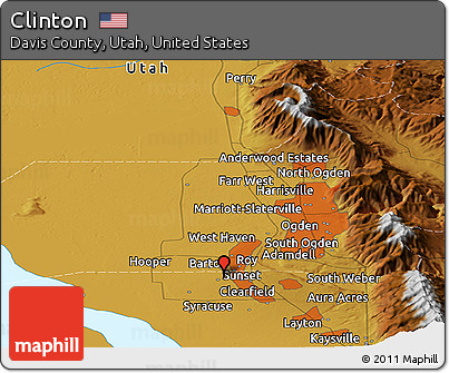 Physical Panoramic Map of Clinton