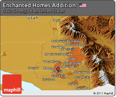 Physical Panoramic Map of Enchanted Homes Addition