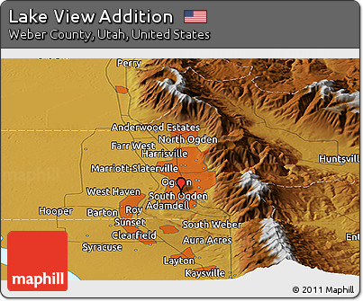 Physical Panoramic Map of Lake View Addition