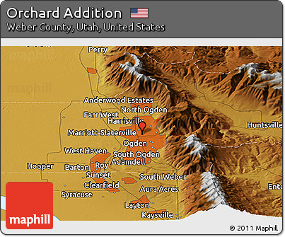 Physical Panoramic Map of Orchard Addition