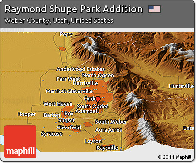 Physical Panoramic Map of Raymond Shupe Park Addition