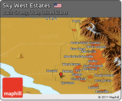 Physical Panoramic Map of Sky West Estates