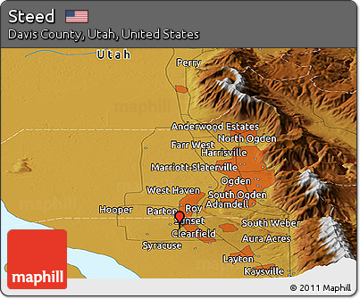 Physical Panoramic Map of Steed