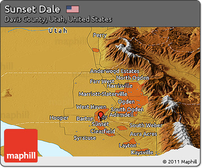 Physical Panoramic Map of Sunset Dale