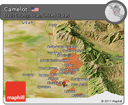 Satellite Panoramic Map of Camelot
