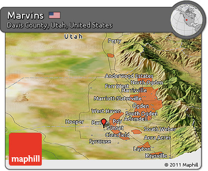 Satellite Panoramic Map of Marvins