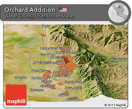 Satellite Panoramic Map of Orchard Addition