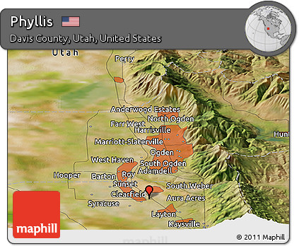 Satellite Panoramic Map of Phyllis